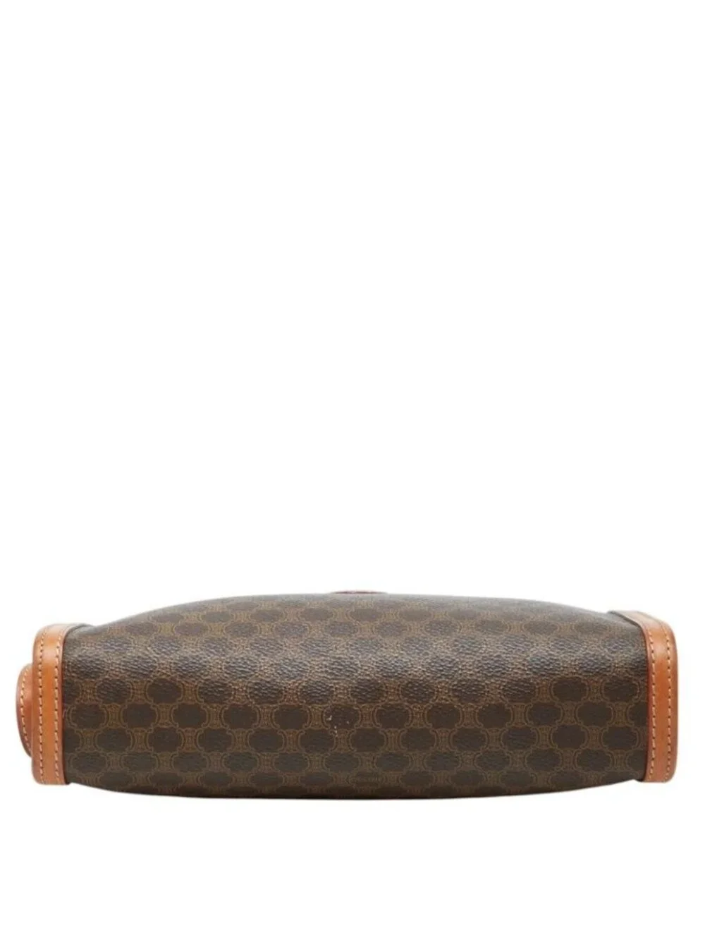 Celine Macadam Clutch Brown Leather